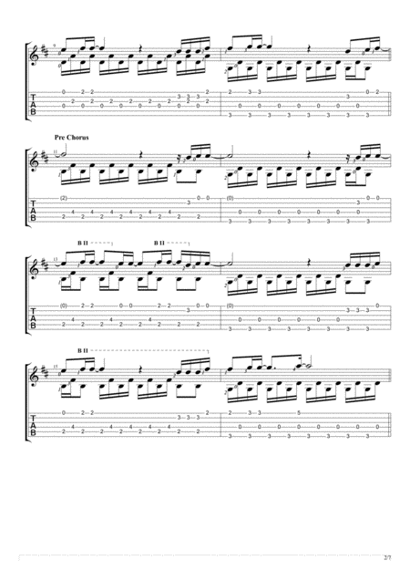 Dark Side Solo Guitar Tablature Page 2