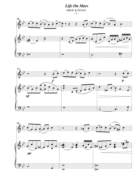 David Bowie Life On Mars For Oboe Piano Page 2