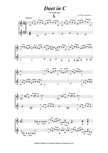 David W Solomons Duet In C For Two Guitars Page 2