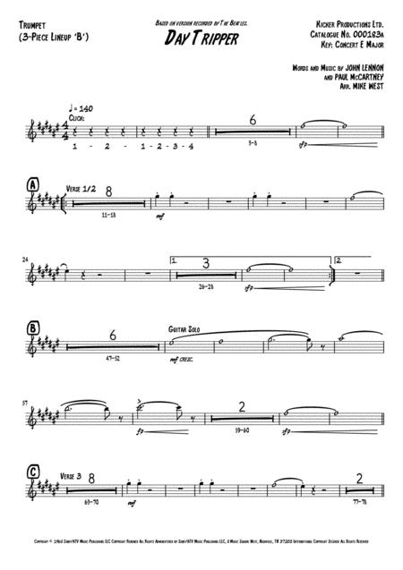 Day Tripper 3 Piece Brass Section B Page 2