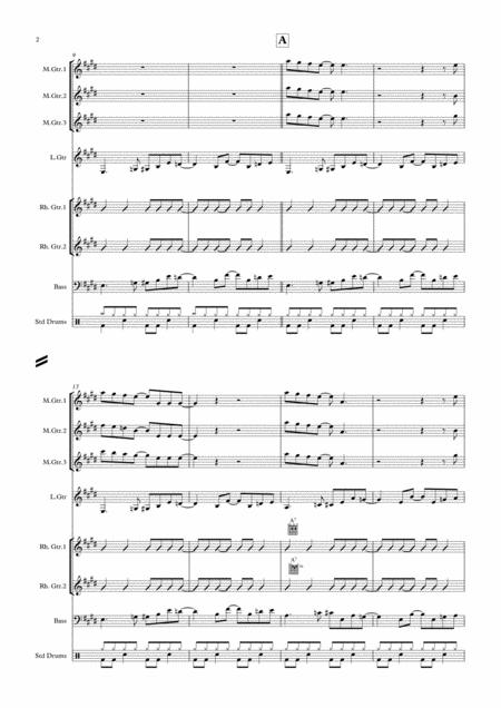 Day Tripper Guitar Ensemble Score Page 2