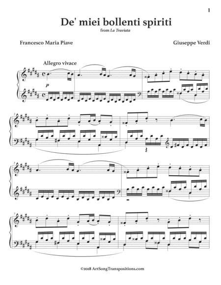 De Miei Bollenti Spiriti D Major Page 2