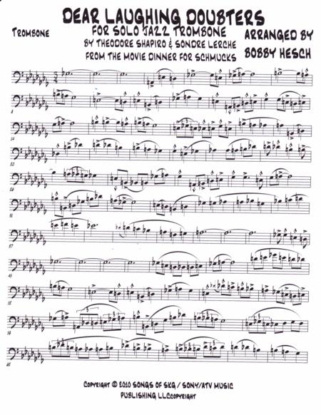 Dear Laughing Doubters For Solo Jazz Trombone Page 2