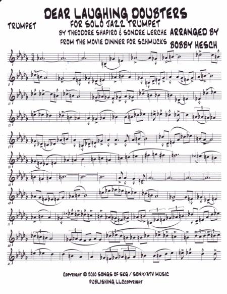 Dear Laughing Doubters For Solo Jazz Trumpet Page 2