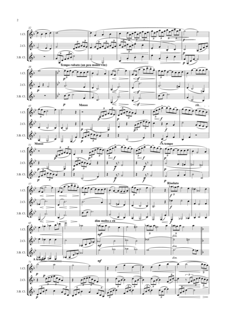 Debussy Arabesque No 1 Clarinet Trio Page 2