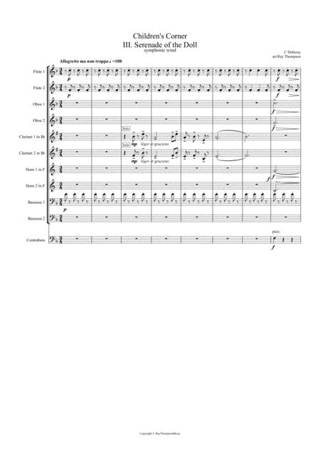 Debussy Children Corner No 3 Serenade Of The Doll Transposed Into F Symphonic Wind Page 2