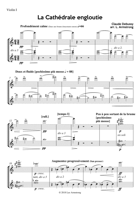 Debussy La Cathdrale Engloutie For Large String Orchestra Page 2