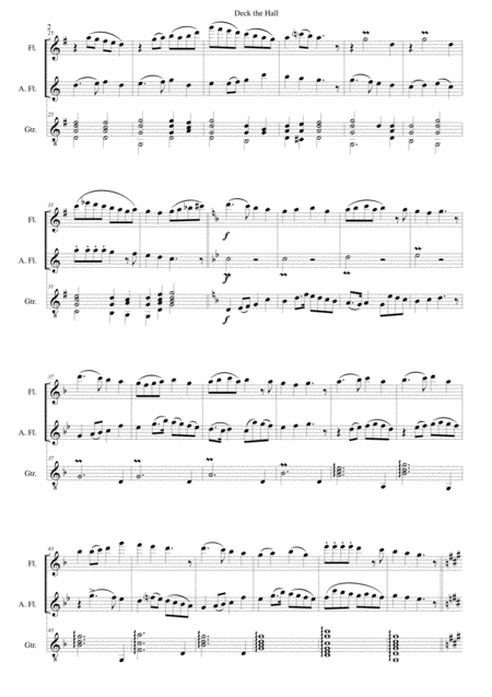 Deck The Hall For Flute Alto Flute And Guitar Page 2