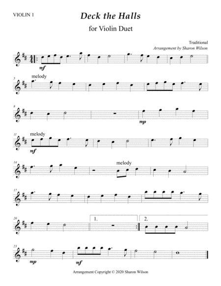 Deck The Halls Easy Violin Duet Page 2