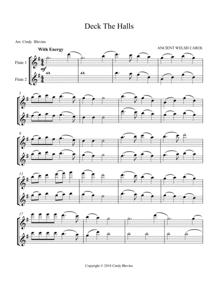 Deck The Halls For Flute Duet Page 2