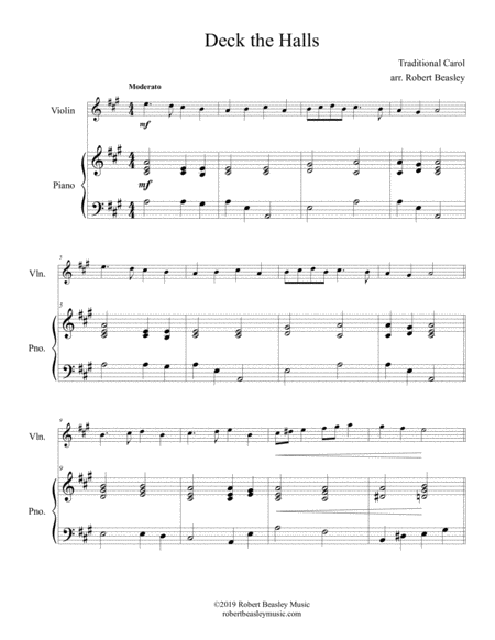 Deck The Halls Violin W Piano Accomp Page 2