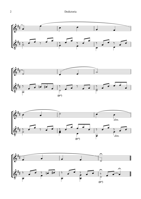 Dedicatoria For Flute Or Violin And Guitar Page 2