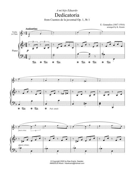 Dedicatoria For Flute Or Violin Solo And Piano Page 2