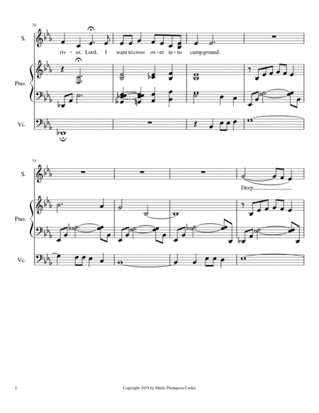 Deep River Voice Piano Cello Page 2