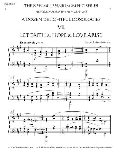 Delightful Doxology Vii Let Faith Hope Love Arise Piano A Page 2