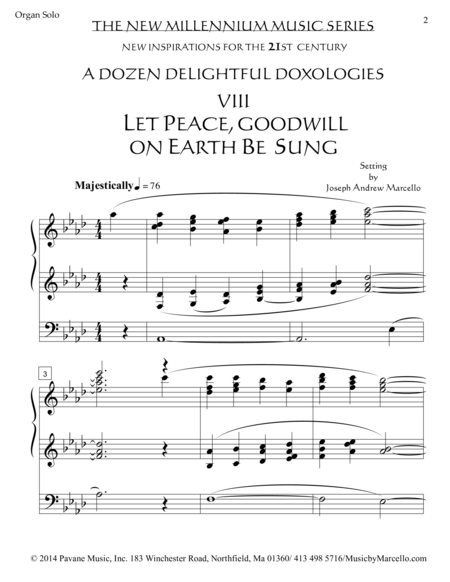 Delightful Doxology Viii Let Peace Goodwill On Earth Be Sung Organ Ab Page 2