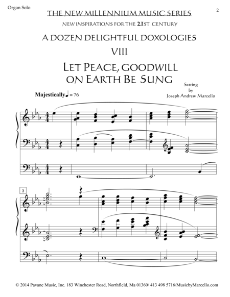 Delightful Doxology Viii Let Peace Goodwill On Earth Be Sung Organ Eb Page 2