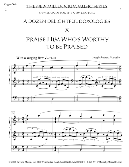 Delightful Doxology X Praise Him Whos Worthy To Be Praised Organ F Page 2