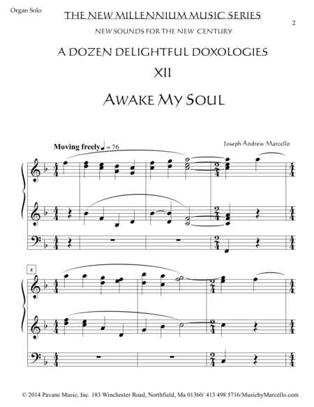 Delightful Doxology Xii Awake My Soul Organ F Page 2