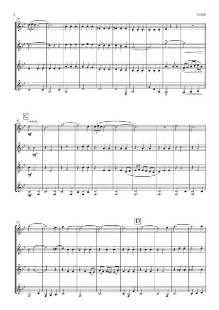 Delilah For Clarinet Quartet Page 2