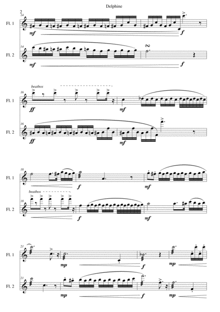 Delphine For Flute Duo Canon A 2 Page 2