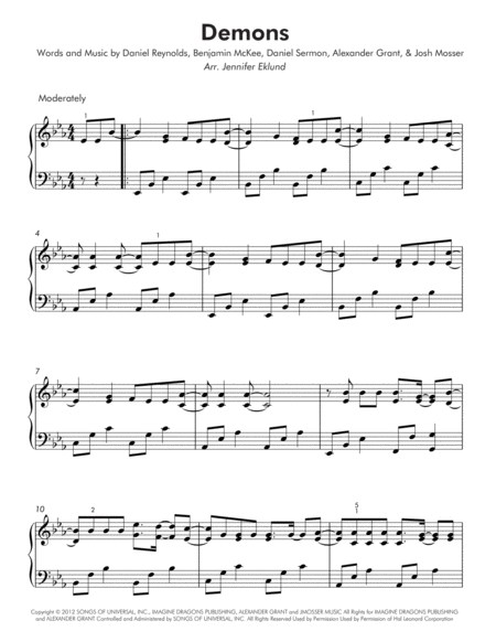 Demons Intermediate Piano Page 2