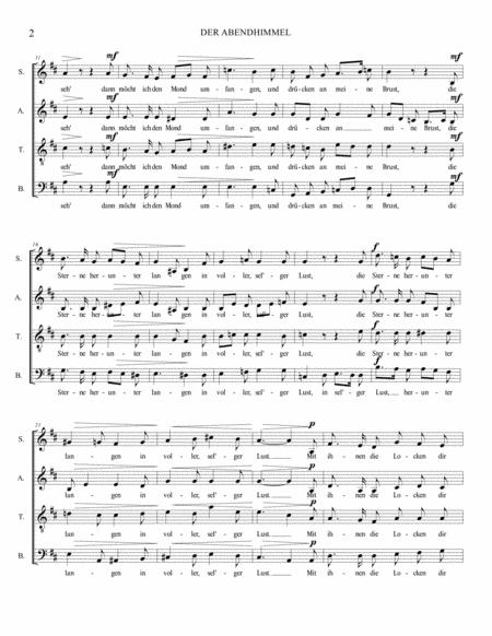 Der Abendhimmel The Evening Sky 1st Version Wab 55 Bruckner Arr For Satb Choir Page 2