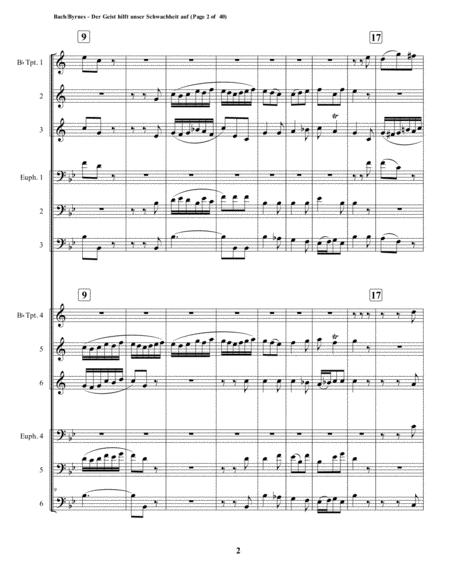 Der Geist Hilft Unser Schwachheit Auf By Js Bach For Double Brass Choir Page 2