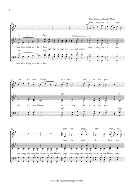 Der Herr Ist Mein Licht Choir Satb And Solo Voice In G Page 2