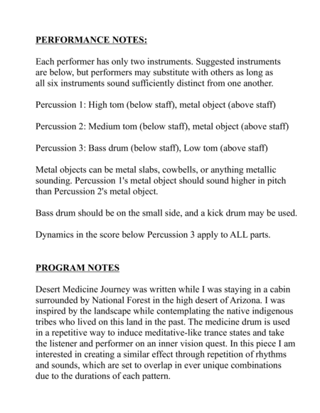 Desert Medicine Journey For Percussion Trio Page 2