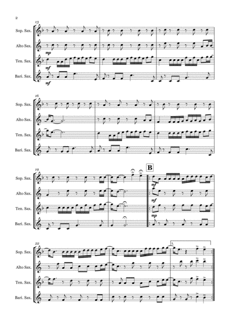 Despacito By Luis Fonsi Saxophone Quartet Satb Page 2