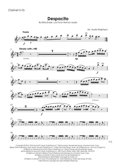 Despacito Clarinet Quintet Page 2