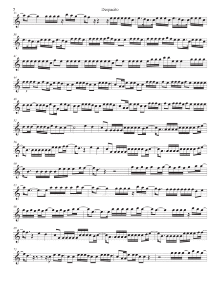 Despacito Easy Key Of C Flute Page 2