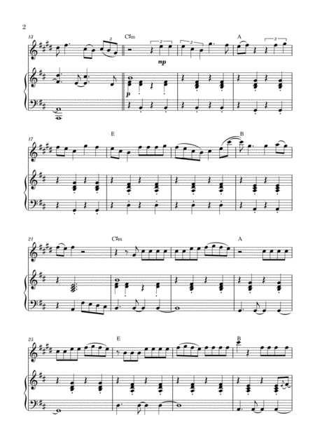 Despacito For Clarinet And Piano With Chords Page 2