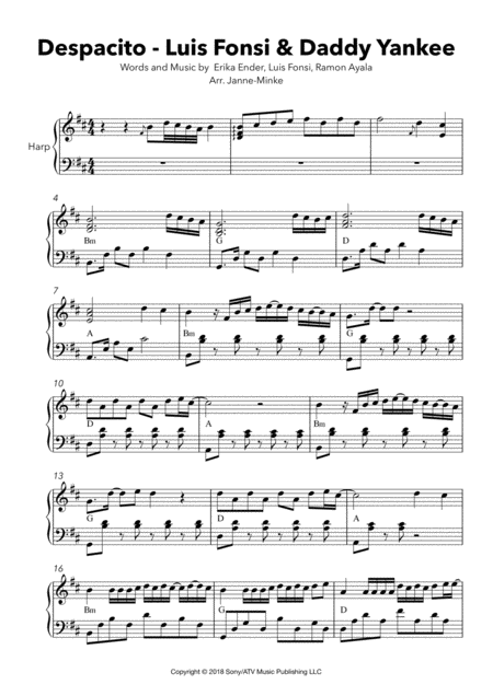 Despacito Harp Solo Page 2