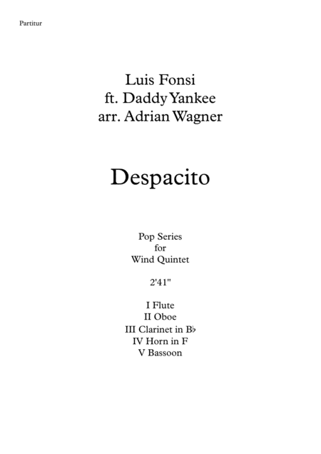 Despacito Wind Quintet Arr Adrian Wagner Page 2