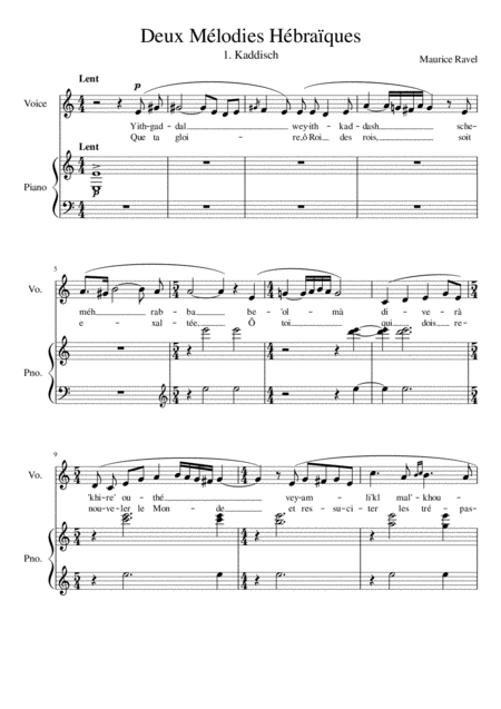 Deux Melodies Hebraiques Kaddisch A Minor Page 2