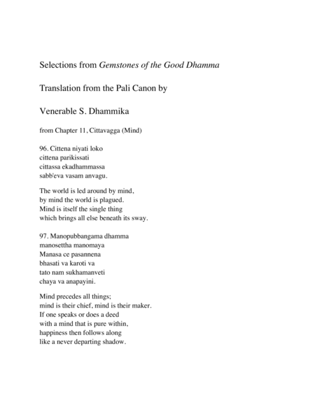 Dhamma Gemstones For Satb Chorus And Piano On Verses From The Pali Canon Page 2