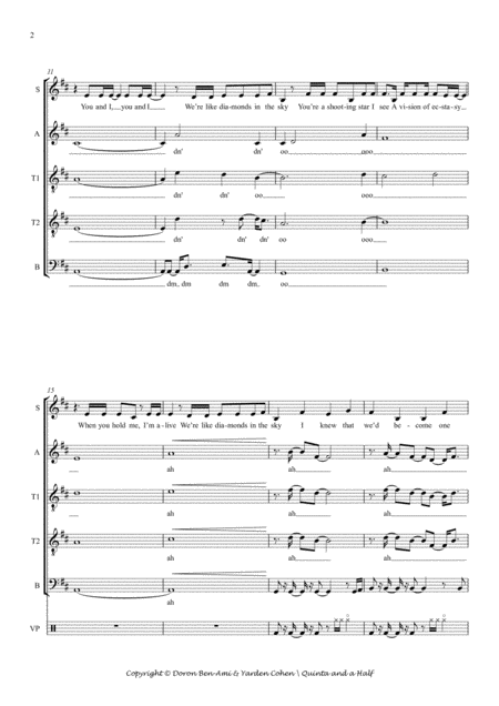 Diamonds A Cappella Arrangement Page 2