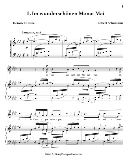 Dichterliebe Op 48 Cycle Transposed Down One Half Step Page 2