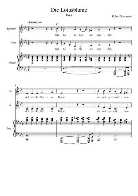 Die Lotusblume Duet Eb Major Page 2