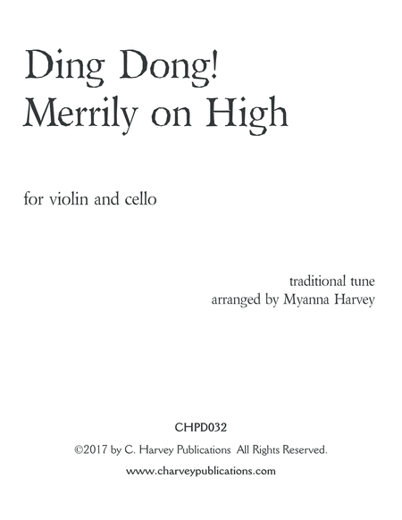 Ding Dong Merrily On High For String Duo Page 2
