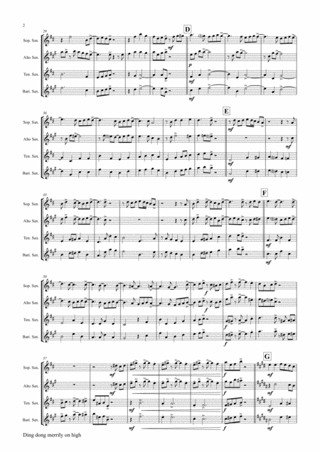 Ding Dong Merrily On High Swing Saxophone Trio Page 2