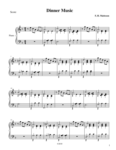 Dinner Music Page 2