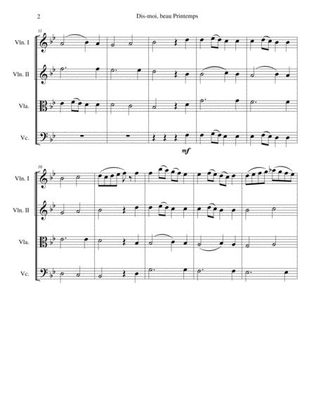 Dis Moi Beau Printemps Tell Me Lovely Spring For String Quartet Page 2