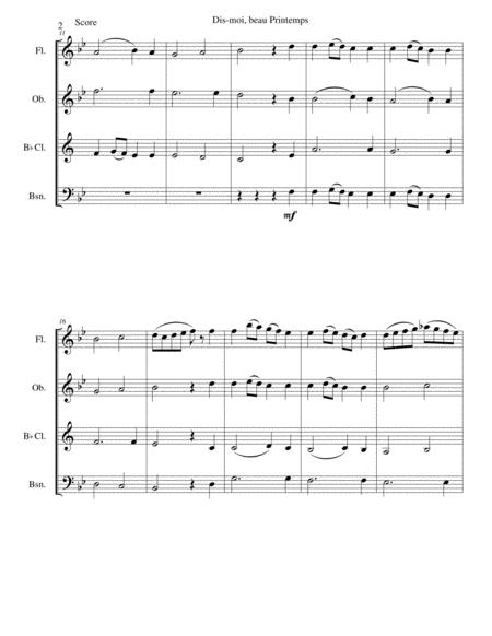 Dis Moi Beau Printemps Tell Me Lovely Spring For Wind Quartet Page 2