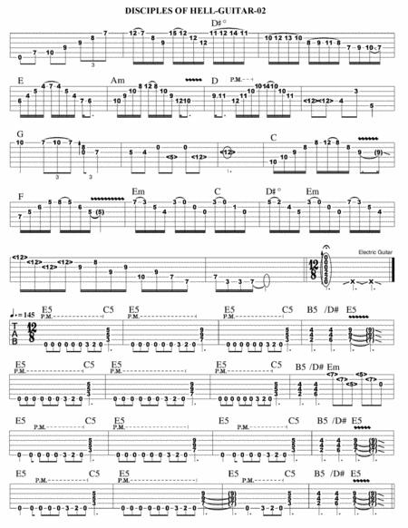 Disciples Of Hell Guitar Tab Page 2