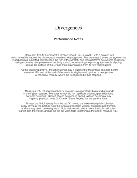 Divergences Score Page 2