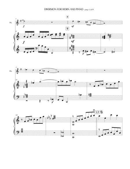 Diversion For Horn And Piano Page 2