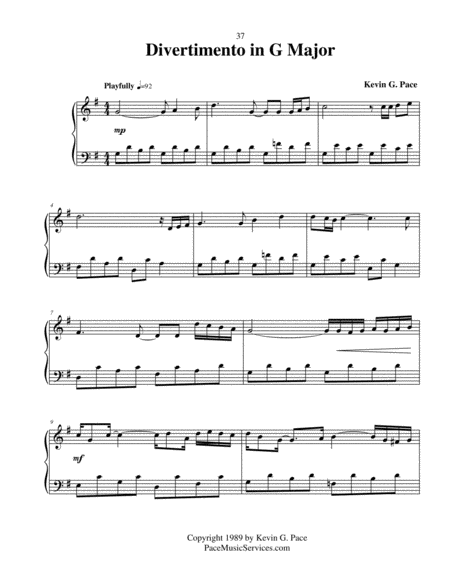 Divertimento In G Major Piano Solo Page 2